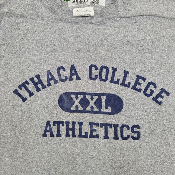 Vintage 90s Ithaca College Shirt XL 23x28 Gray Arch-Spellout - Picture 9 of 14